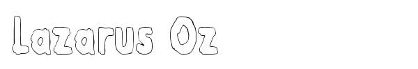 Lazarus Oz font preview